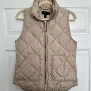 J. Crew Tan Quilted Puffer Vest